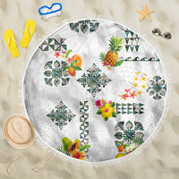 Hawaiian Quilts Beach Blanket Tropical Fruits and Plants