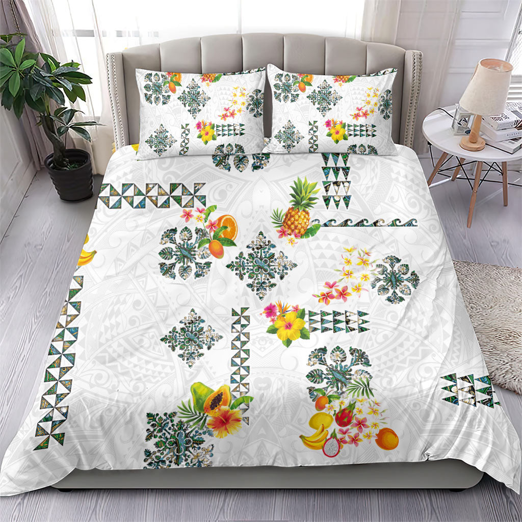 Hawaiian Quilts Bedding Set Tropical Fruits and Plants