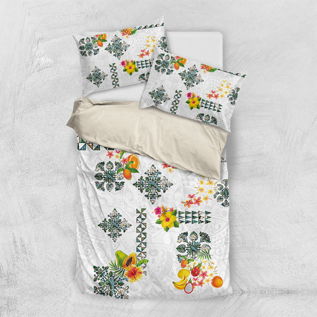 Hawaiian Quilts Bedding Set Tropical Fruits and Plants
