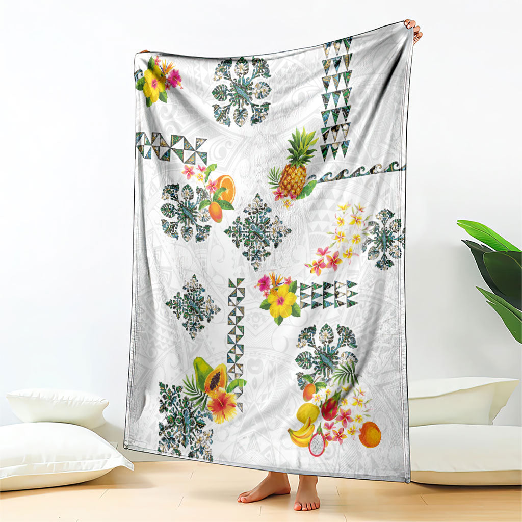 Hawaiian Quilts Blanket Tropical Fruits and Plants