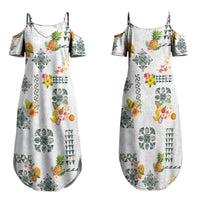 Hawaiian Quilts Couples Matching Summer Maxi Dress and Hawaiian Shirt Tropical Fruits and Plants LT03 - Polynesian Pride