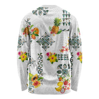 Hawaiian Quilts Long Sleeve Shirt Tropical Fruits and Plants