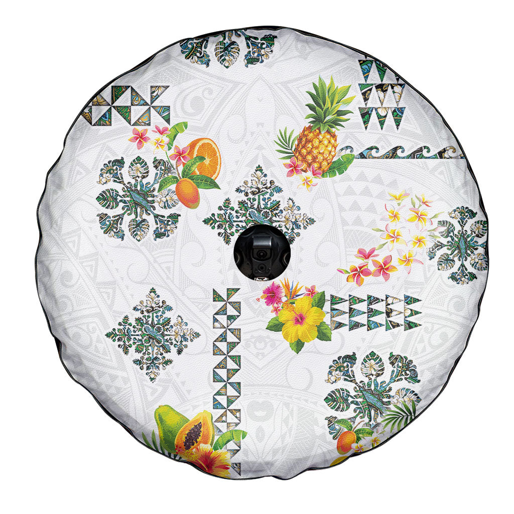 Hawaiian Quilts Spare Tire Cover Tropical Fruits and Plants