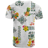 Hawaiian Quilts T Shirt Tropical Fruits and Plants