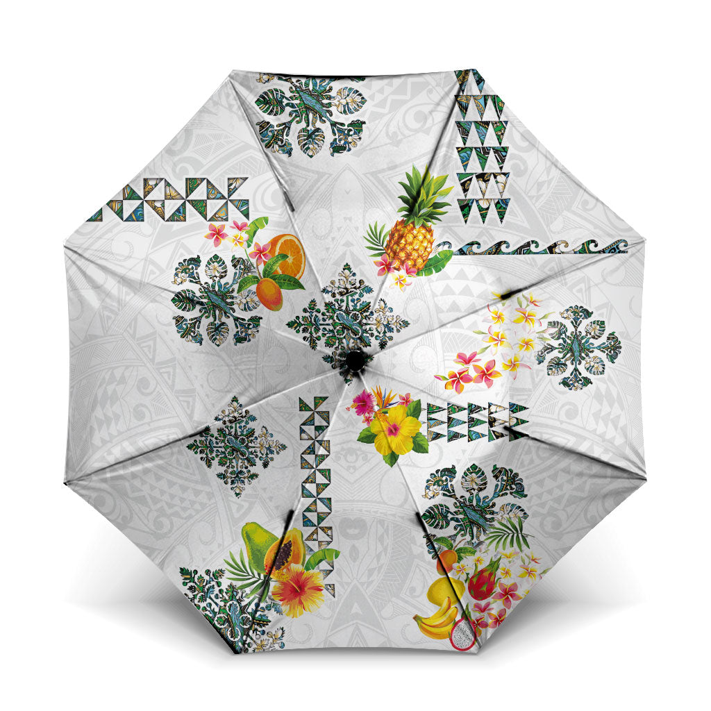 Hawaiian Quilts Umbrella Tropical Fruits and Plants