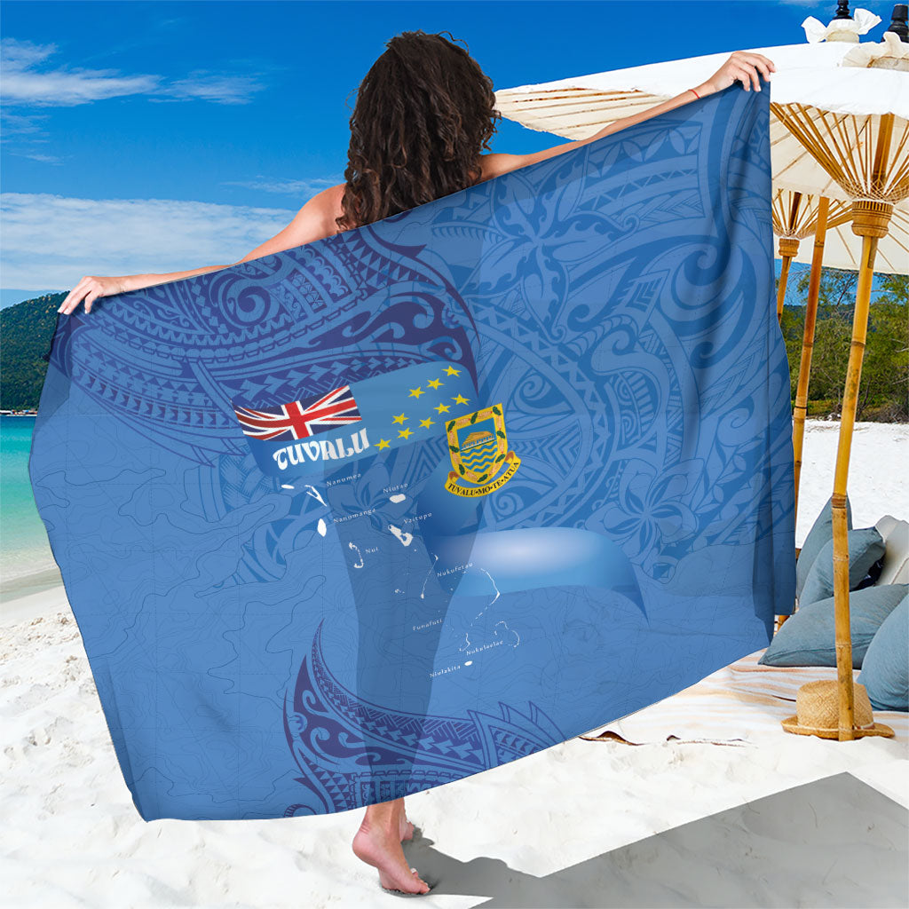 Tuvalu Heritage Sarong Map of the Islands and Polynesia Pattern