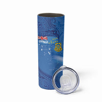 Tuvalu Heritage Skinny Tumbler Map of the Islands and Polynesia Pattern