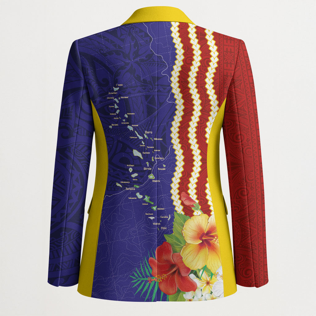 Kiribati Heritage Blazer Map of the Islands and Polynesia Pattern