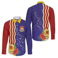 Kiribati Heritage Family Matching Short Sleeve Bodycon Dress and Hawaiian Shirt Map of the Islands and Polynesia Pattern