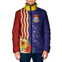 Kiribati Heritage Padded Jacket Map of the Islands and Polynesia Pattern