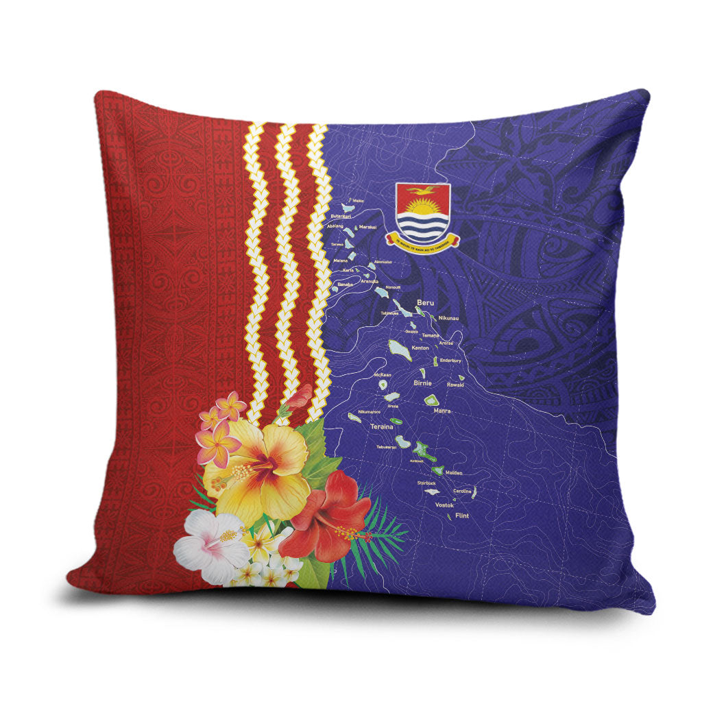 Kiribati Heritage Pillow Cover Map of the Islands and Polynesia Pattern