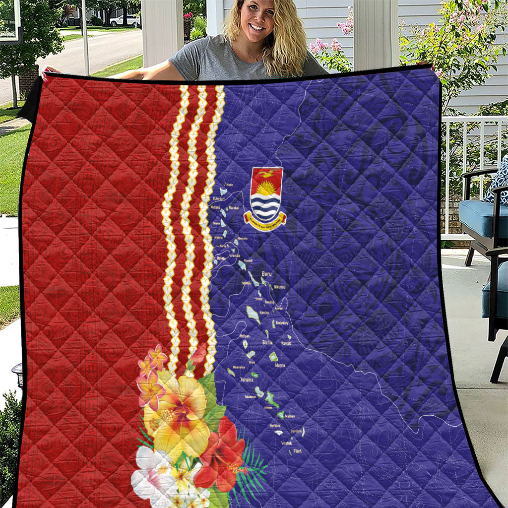 Kiribati Heritage Quilt Map of the Islands and Polynesia Pattern