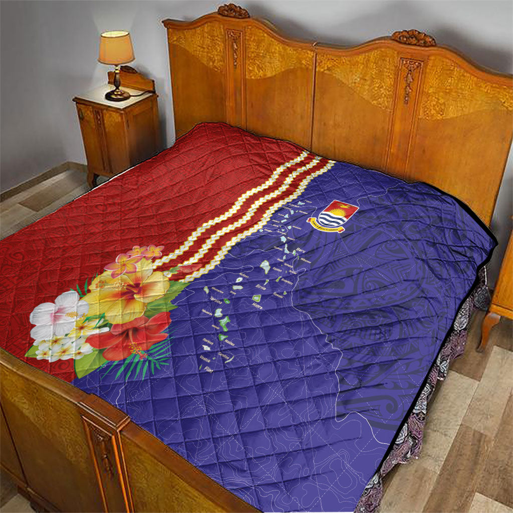 Kiribati Heritage Quilt Map of the Islands and Polynesia Pattern