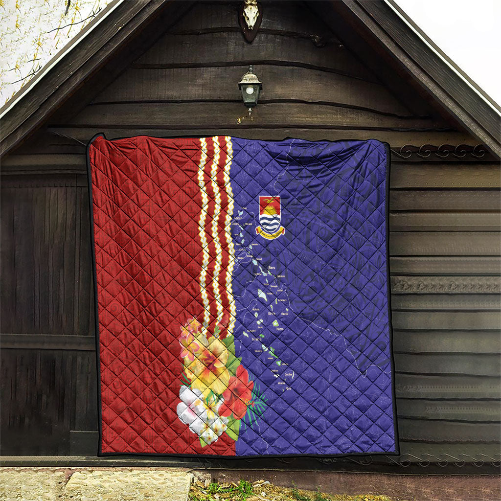 Kiribati Heritage Quilt Map of the Islands and Polynesia Pattern