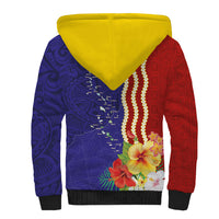 Kiribati Heritage Sherpa Hoodie Map of the Islands and Polynesia Pattern