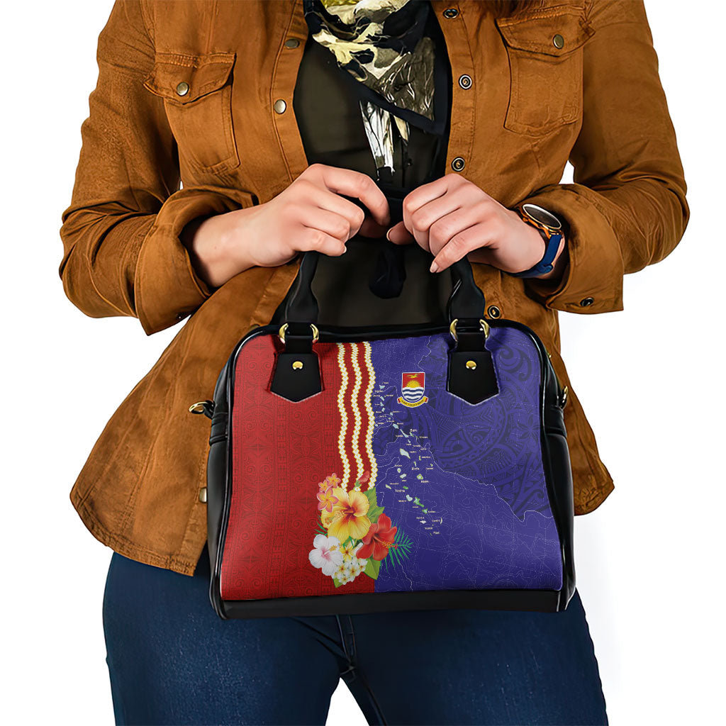 Kiribati Heritage Shoulder Handbag Map of the Islands and Polynesia Pattern