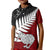 Aotearoa New Zealand Kid Polo Shirt Silver Fern Kiwi Bird and NZ Map with Maori Tribal Red Style LT03 Kid Pink - Polynesian Pride