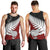 Aotearoa New Zealand Men Tank Top Silver Fern Kiwi Bird and NZ Map with Maori Tribal Red Style LT03 - Polynesian Pride