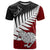 Aotearoa New Zealand T Shirt Silver Fern Kiwi Bird and NZ Map with Maori Tribal Red Style LT03 Pink - Polynesian Pride