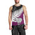 Aotearoa New Zealand Men Tank Top Silver Fern Kiwi Bird and NZ Map with Maori Tribal Pink Style LT03 - Polynesian Pride