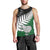 Aotearoa New Zealand Men Tank Top Silver Fern Kiwi Bird and NZ Map with Maori Tribal Green Style LT03 - Polynesian Pride