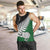 Aotearoa New Zealand Men Tank Top Silver Fern Kiwi Bird and NZ Map with Maori Tribal Green Style LT03 - Polynesian Pride