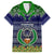 Pohnpei State Christmas Family Matching Short Sleeve Bodycon Dress and Hawaiian Shirt Coat of Arms Beautiful Merry Xmas Snowflake LT03 Dad's Shirt - Short Sleeve Blue - Polynesian Pride