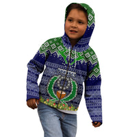 Pohnpei State Christmas Kid Hoodie Coat of Arms Beautiful Merry Xmas Snowflake LT03 - Polynesian Pride