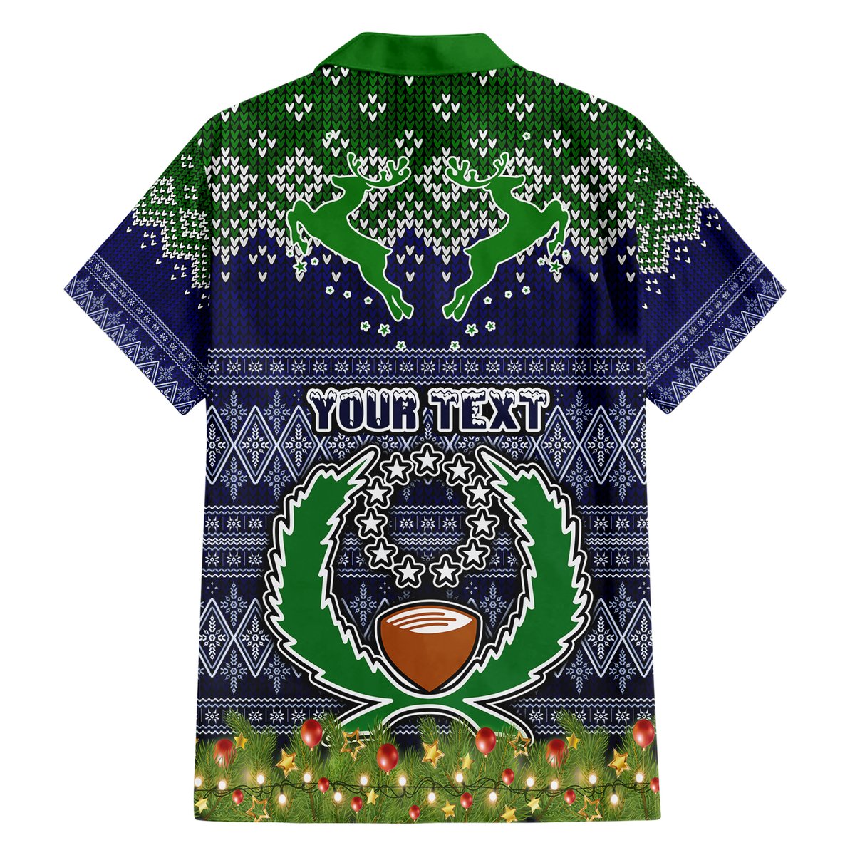Personalised Pohnpei State Christmas Hawaiian Shirt Coat of Arms Beautiful Merry Xmas Snowflake LT03 - Polynesian Pride