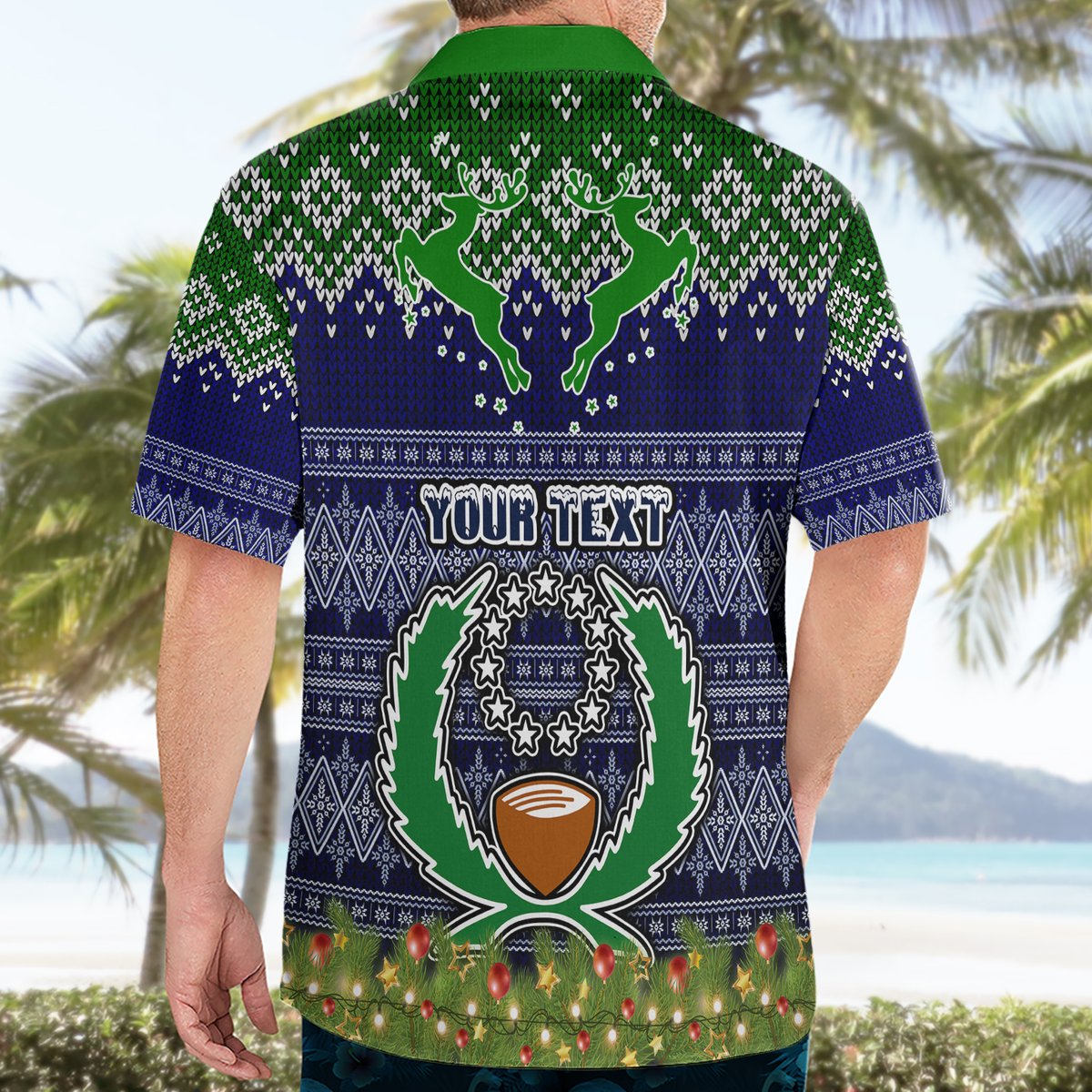 Personalised Pohnpei State Christmas Hawaiian Shirt Coat of Arms Beautiful Merry Xmas Snowflake LT03 - Polynesian Pride