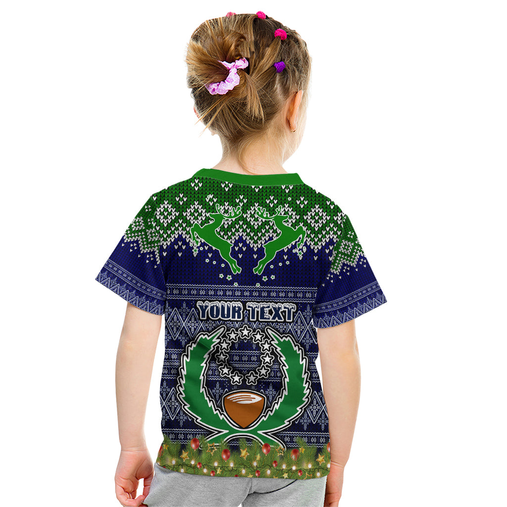 Personalised Pohnpei State Christmas Kid T Shirt Coat of Arms Beautiful Merry Xmas Snowflake LT03 - Polynesian Pride
