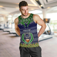 Personalised Pohnpei State Christmas Men Tank Top Coat of Arms Beautiful Merry Xmas Snowflake LT03 - Polynesian Pride