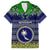 Chuuk State Christmas Family Matching Long Sleeve Bodycon Dress and Hawaiian Shirt Coat of Arms Beautiful Merry Xmas Snowflake LT03 Dad's Shirt - Short Sleeve Blue - Polynesian Pride