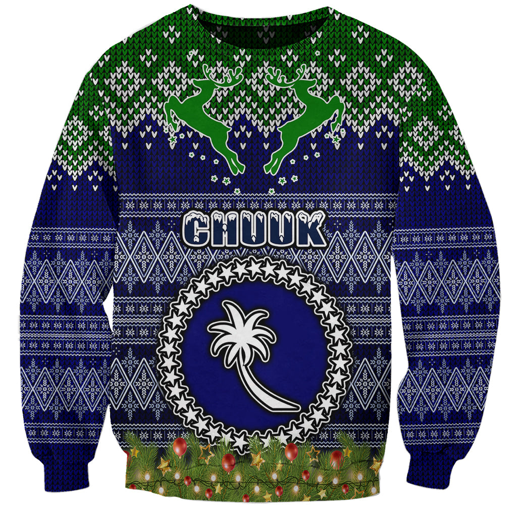 chuuk-state-christmas-sweatshirt-coat-of-arms-beautiful-merry-xmas-snowflake