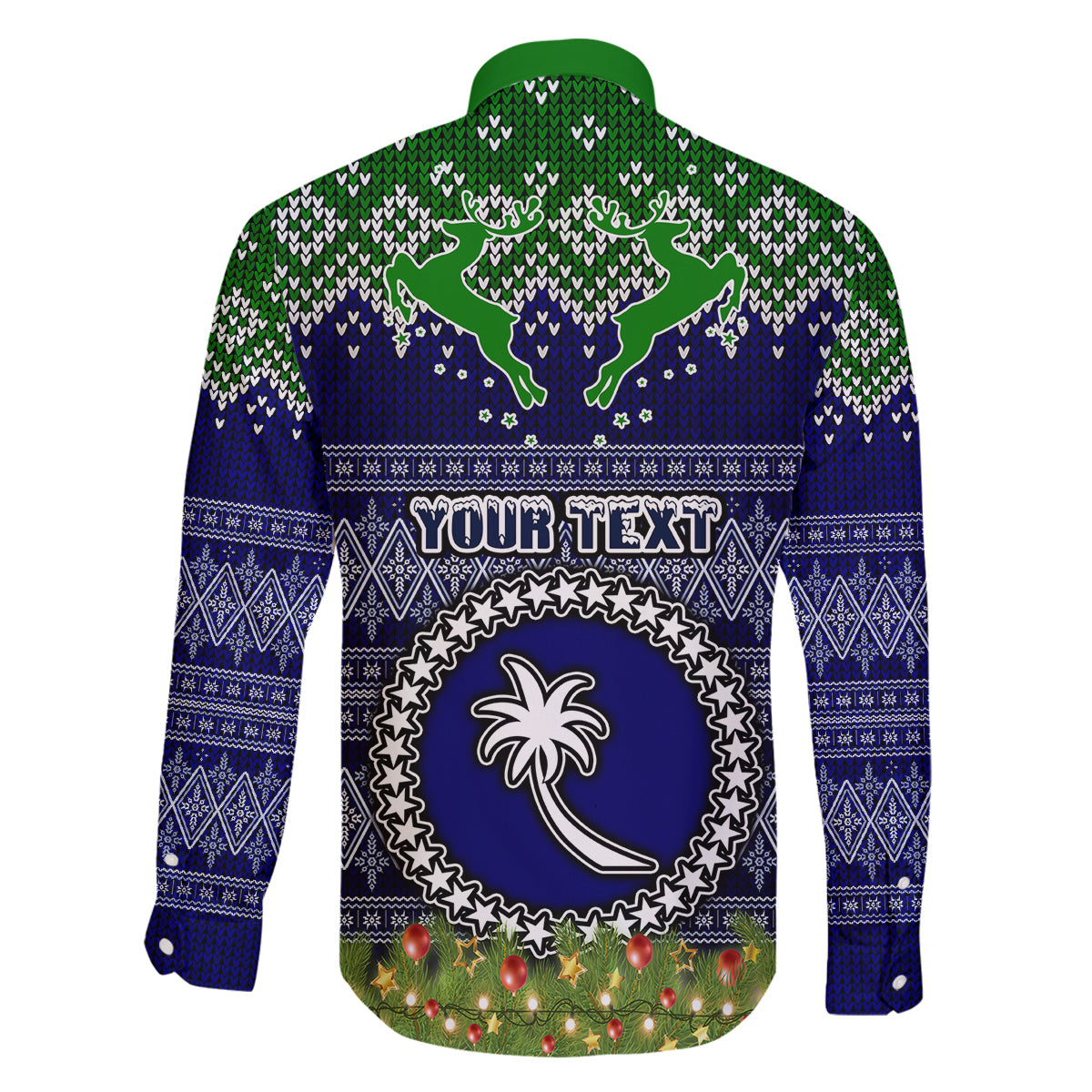 personalised-chuuk-state-christmas-family-matching-tank-maxi-dress-and-hawaiian-shirt-coat-of-arms-beautiful-merry-xmas-snowflake