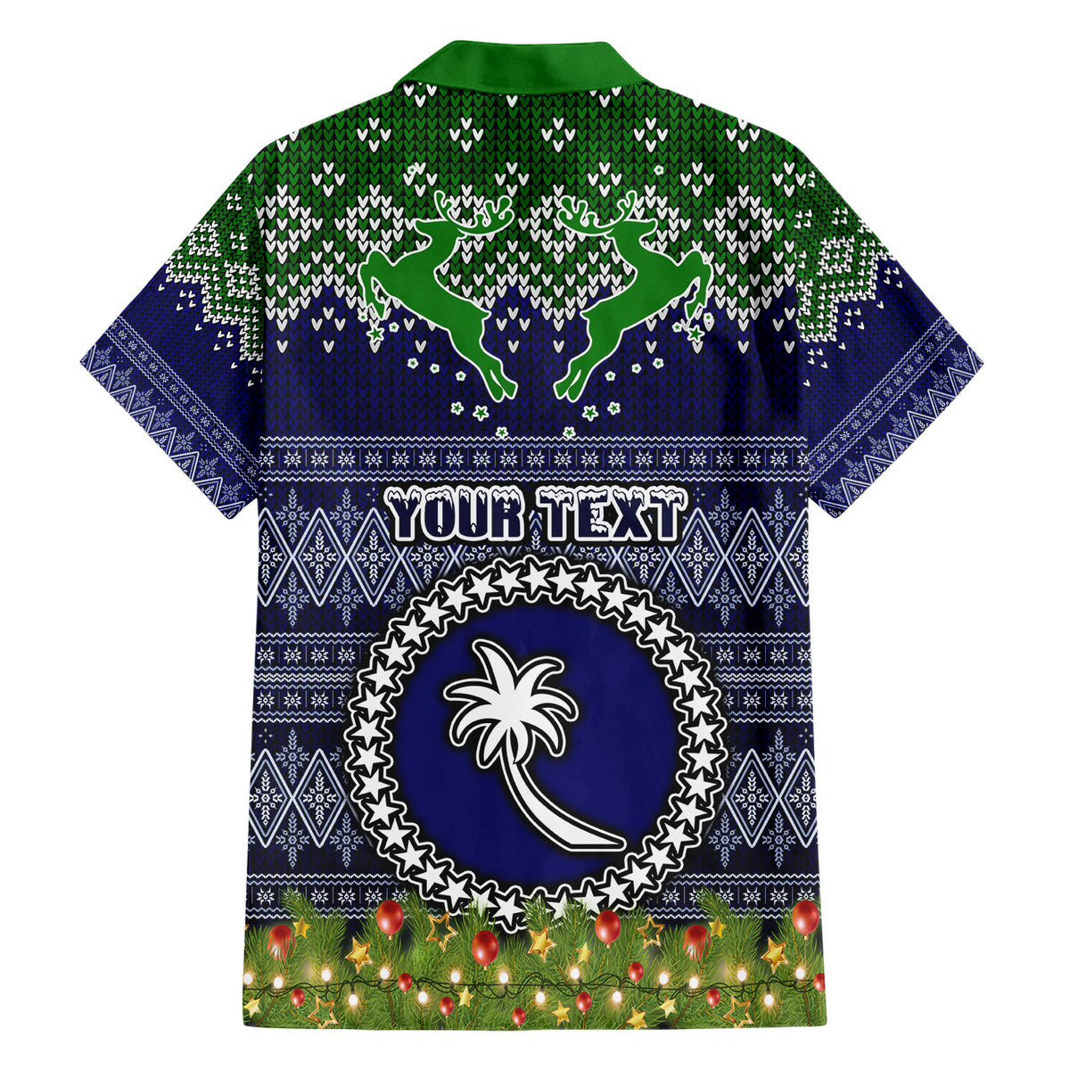 personalised-chuuk-state-christmas-hawaiian-shirt-coat-of-arms-beautiful-merry-xmas-snowflake