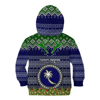 Personalised Chuuk State Christmas Kid Hoodie Coat of Arms Beautiful Merry Xmas Snowflake LT03 - Polynesian Pride
