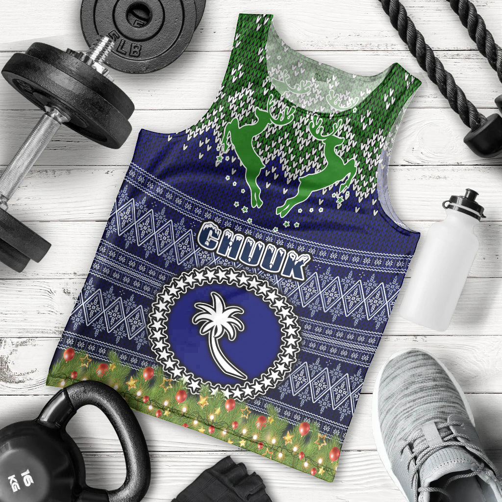 personalised-chuuk-state-christmas-men-tank-top-coat-of-arms-beautiful-merry-xmas-snowflake