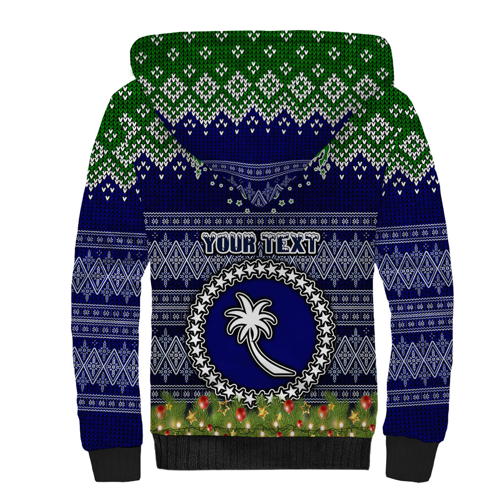 personalised-chuuk-state-christmas-sherpa-hoodie-coat-of-arms-beautiful-merry-xmas-snowflake