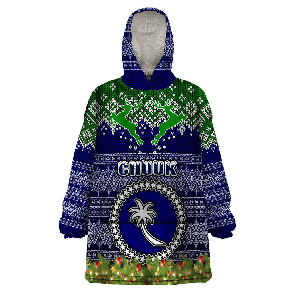 personalised-chuuk-state-christmas-wearable-blanket-hoodie-coat-of-arms-beautiful-merry-xmas-snowflake