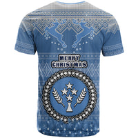 Kosrae Christmas T Shirt Coat of Arms Beautiful Merry Xmas Snowflake LT03 - Polynesian Pride
