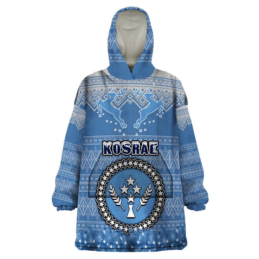 kosrae-christmas-wearable-blanket-hoodie-coat-of-arms-beautiful-merry-xmas-snowflake