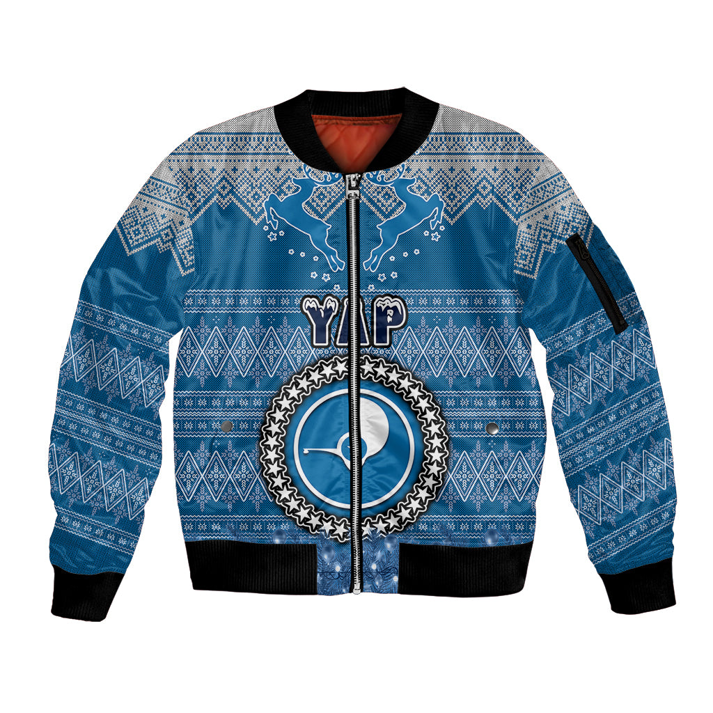 yap-christmas-sleeve-zip-bomber-jacket-coat-of-arms-beautiful-merry-xmas-snowflake