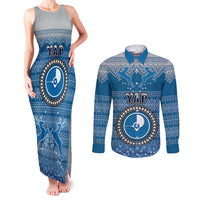 personalised-yap-christmas-couples-matching-tank-maxi-dress-and-long-sleeve-button-shirts-coat-of-arms-beautiful-merry-xmas-snowflake