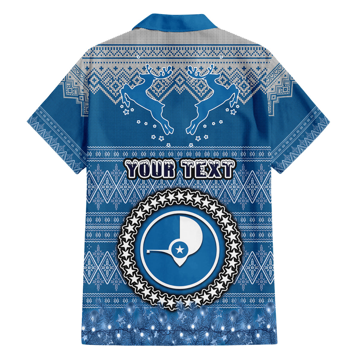 Personalised Yap Christmas Family Matching Puletasi Dress and Hawaiian Shirt Coat of Arms Beautiful Merry Xmas Snowflake LT03 - Polynesian Pride