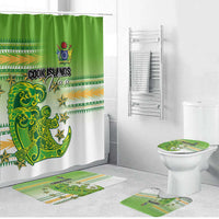 Cook Islands Va'a Race Bathroom Set Te Tatau Tattoos Sporty Style Green-White Color - Polynesian Pride