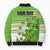 Personalised Cook Islands Va'a Race Bomber Puffer Jacket Te Tatau Tattoos Sporty Style Green-White Color - Polynesian Pride