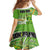 Personalised Cook Islands Va'a Race Family Matching Puletasi and Hawaiian Shirt Te Tatau Tattoos Sporty Style Green-White Color - Polynesian Pride