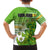 Personalised Cook Islands Va'a Race Family Matching Tank Maxi Dress and Hawaiian Shirt Te Tatau Tattoos Sporty Style Green-White Color - Polynesian Pride