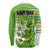Personalised Cook Islands Va'a Race Long Sleeve Shirt Te Tatau Tattoos Sporty Style Green-White Color - Polynesian Pride